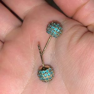 Coach blue stud earrings